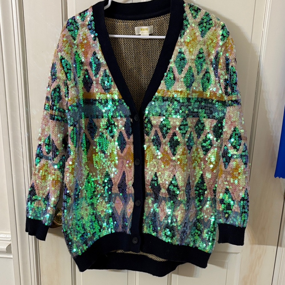 Maeve by Anthropologie sequin cardigan